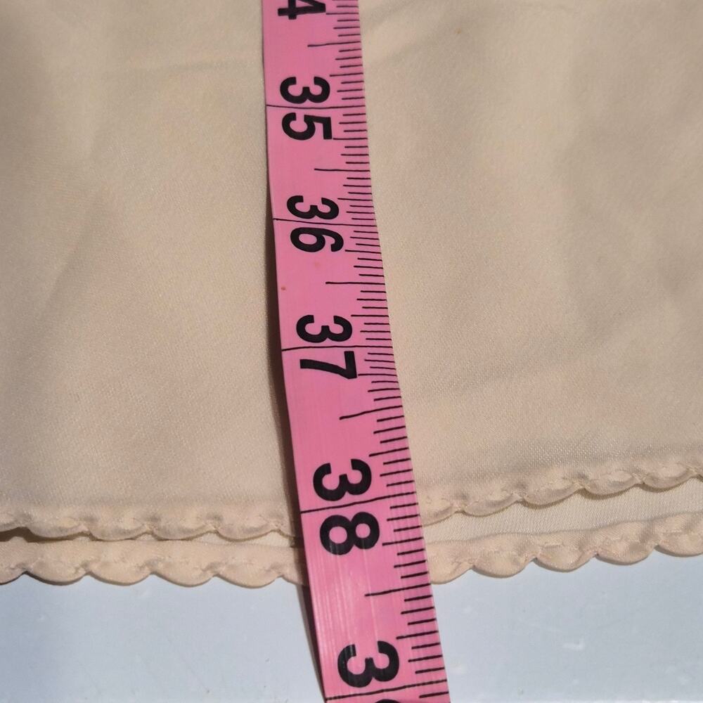 Vintage 70s ILGWU Union Made Full Slip Dress Coquette Whimsigoth Cream 34 - Picture 8 of 9